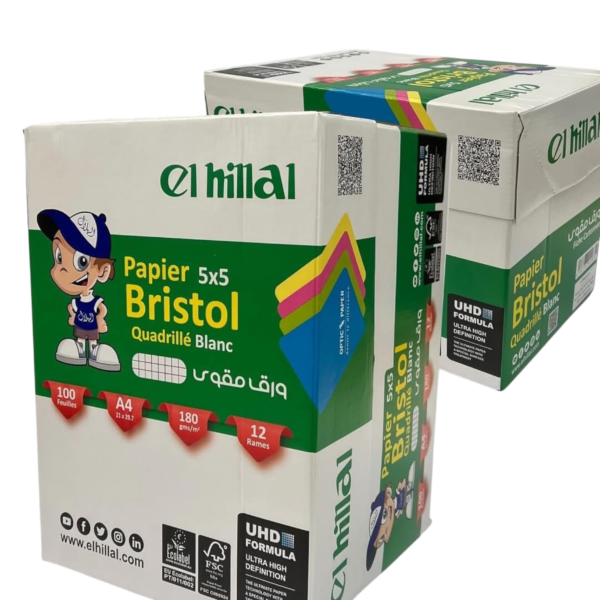 Bristol quadrillé 5x5 A4 – Image 2