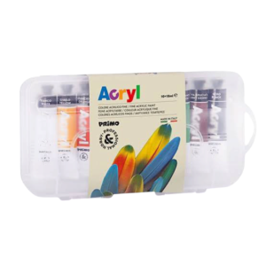 PEINTURES ACRYLIQUE EN TUBE 10 COULEURS 18 ML