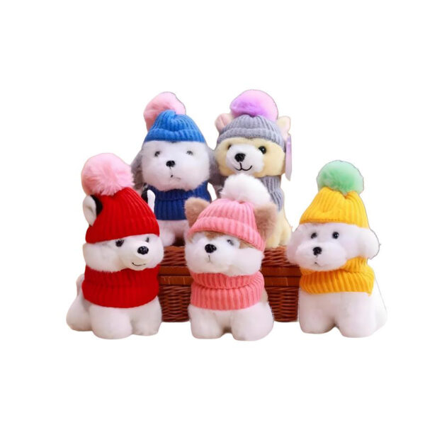 PELUCHE CHIEN AVEC CACHE NEZ
