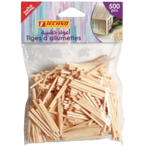 TIGES D'ALLUMETTES  500PCS "TECHNO"