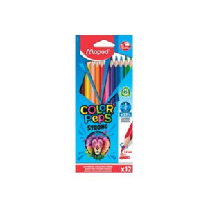 12 CRAYONS COULEUR COLOR PEPS' STRONG "MAPED"